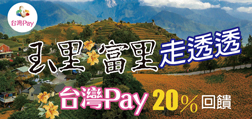 玉里富里走透透 Sunny Pay享20%回饋