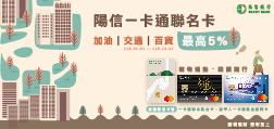115年陽信一卡通聯名卡 中港澳享最高3%回饋